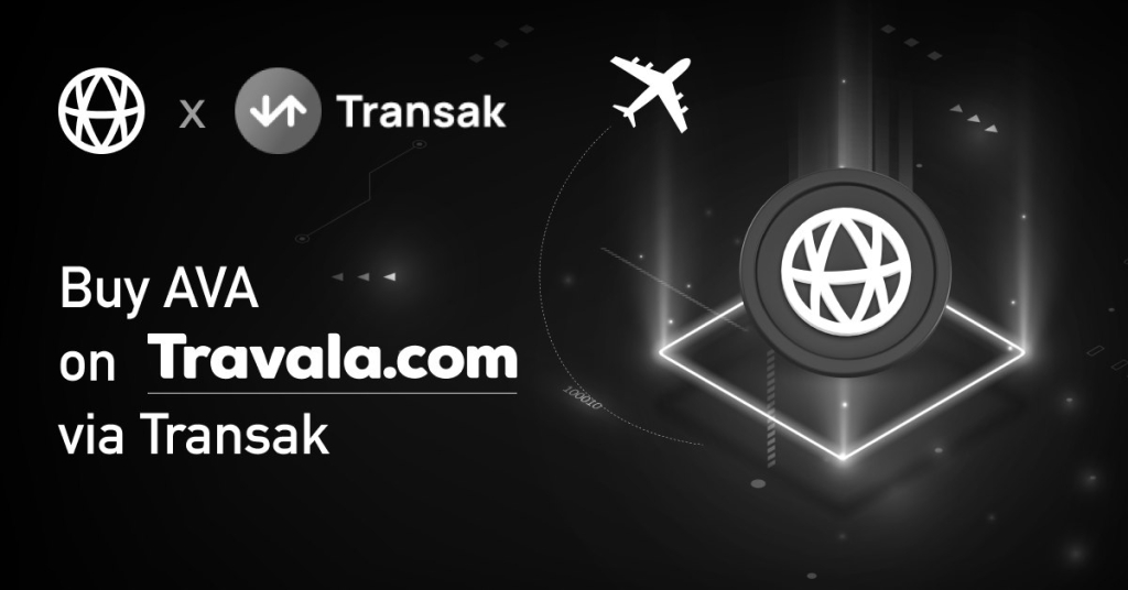 Buy AVA on Travala.com Transak Banner